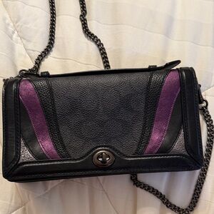 Coach Elegant Black and Purple Women's Bag